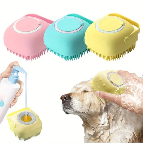 Soft Silicone Pet Bath Massage Gloves for Puppy Dog Cat Safety Grooming Tool Mascotas Bathroom Accessories