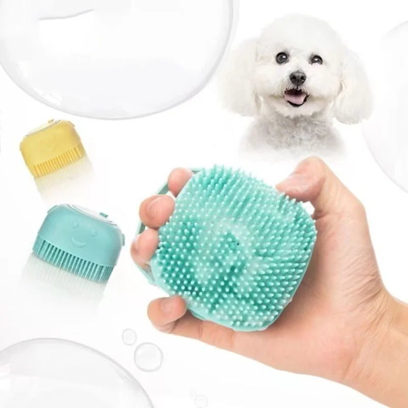 Soft Silicone Pet Bath Massage Gloves for Puppy Dog Cat Safety Grooming Tool Mascotas Bathroom Accessories