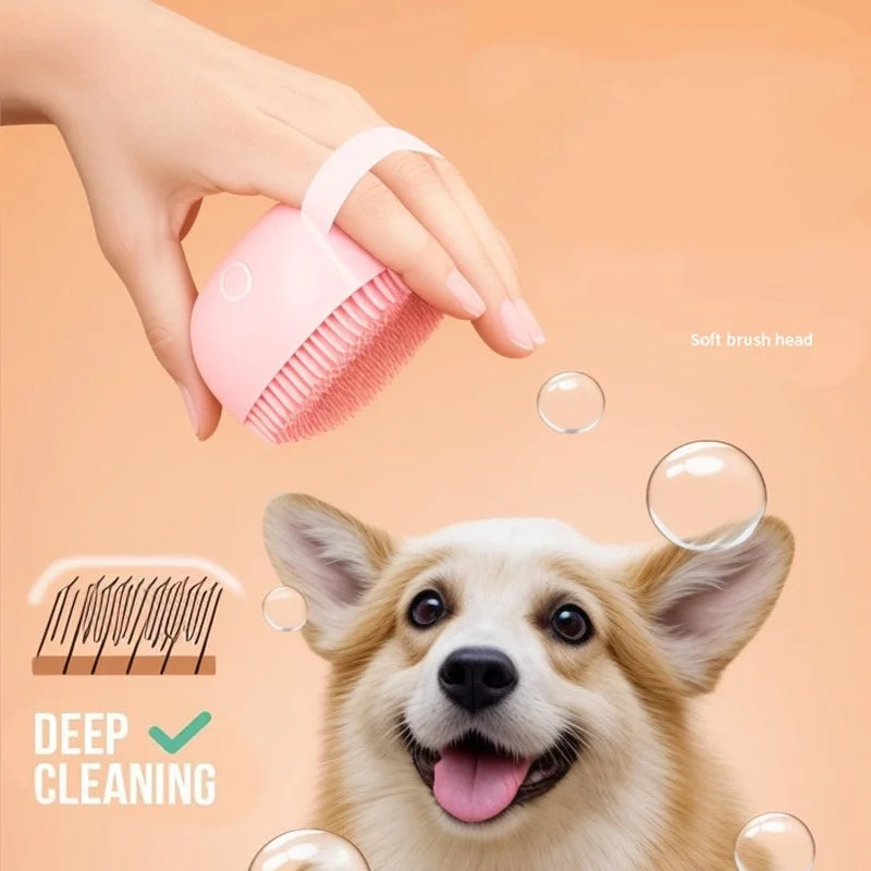 Soft Silicone Pet Bath Massage Gloves for Puppy Dog Cat Safety Grooming Tool Mascotas Bathroom Accessories